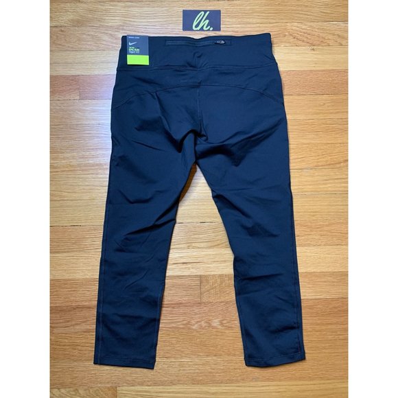 Women’s Small Nike Power Epic Run Cropped Tight Fit Leggings 938602-010 - Picture 2 of 3